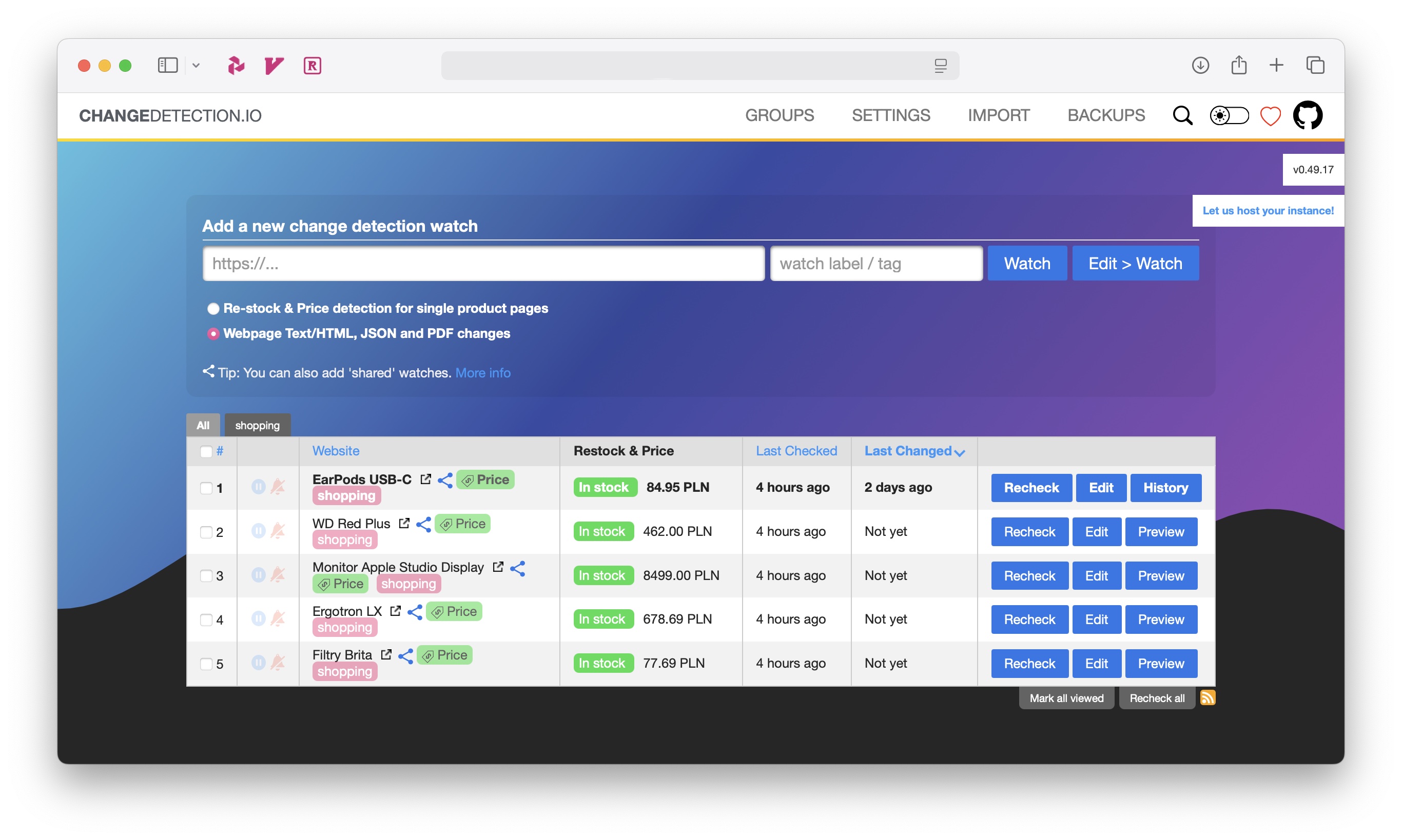 changedetection
